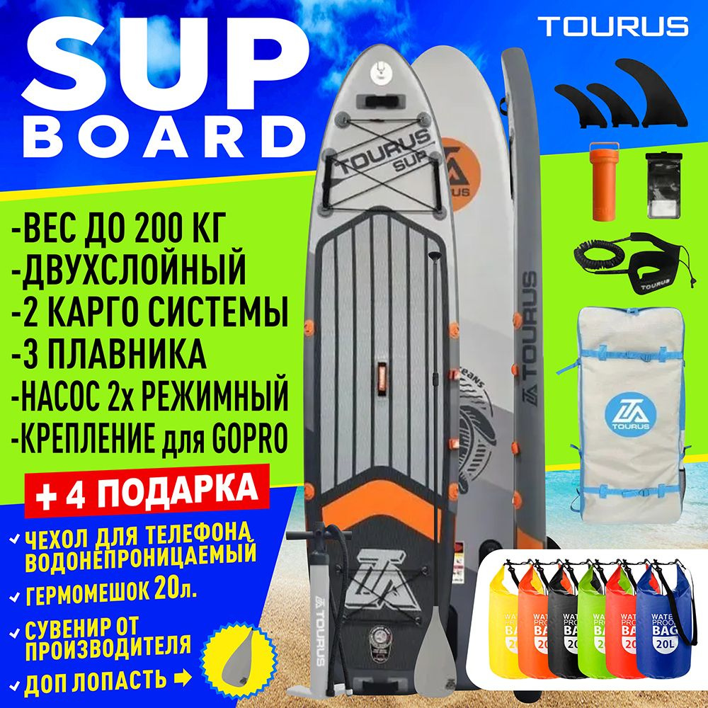 SUP-борд Tourus TS-MG01 320*81см (тоурус SUP board) SUP+ комбо #1