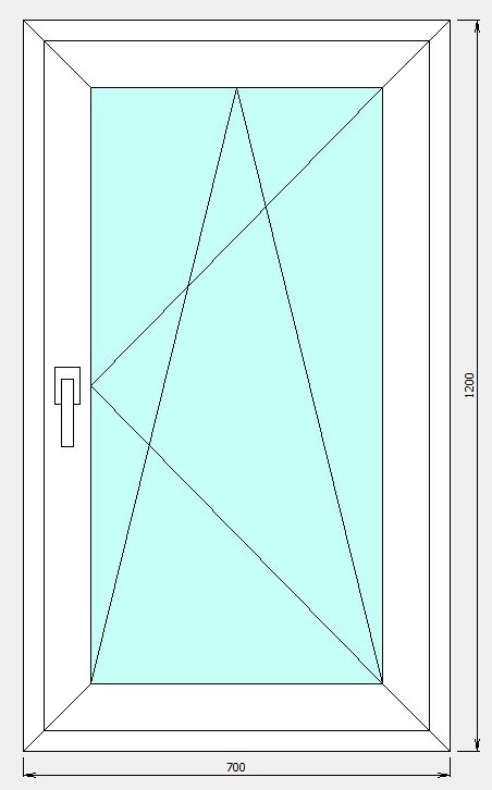 Окно ПВХ 700*1200 #1