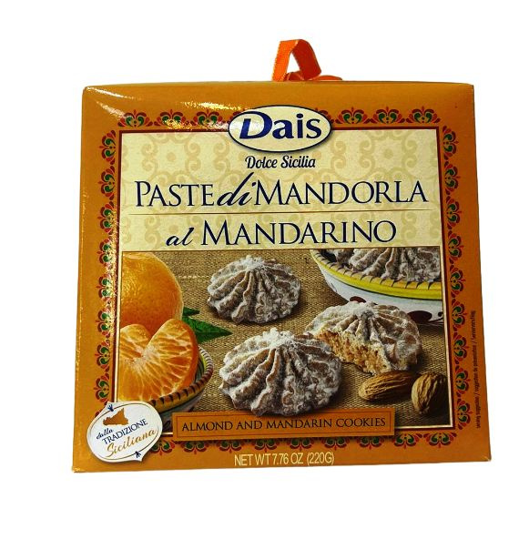 Миндальное печенье с мандарином Dolce Sicilia 220 г, Paste di mandorle Mandarino 220 гр  #1