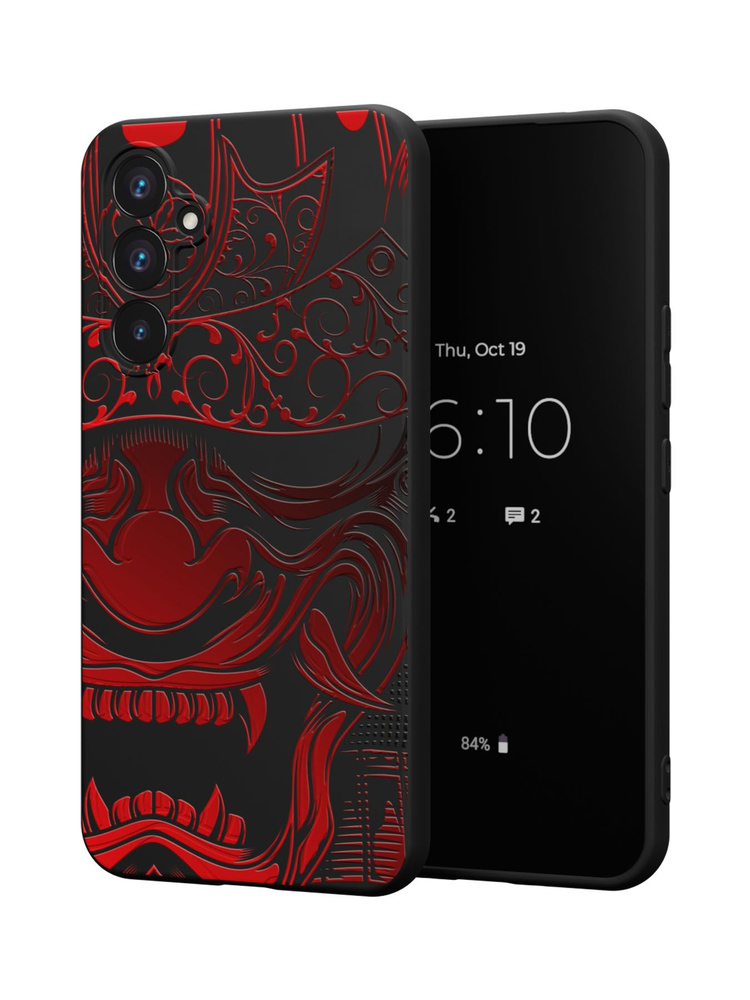 Силиконовый чехол Mcover для Galaxy A35 (5G) (Галакси А35 5Джи), Красный железный воин  #1