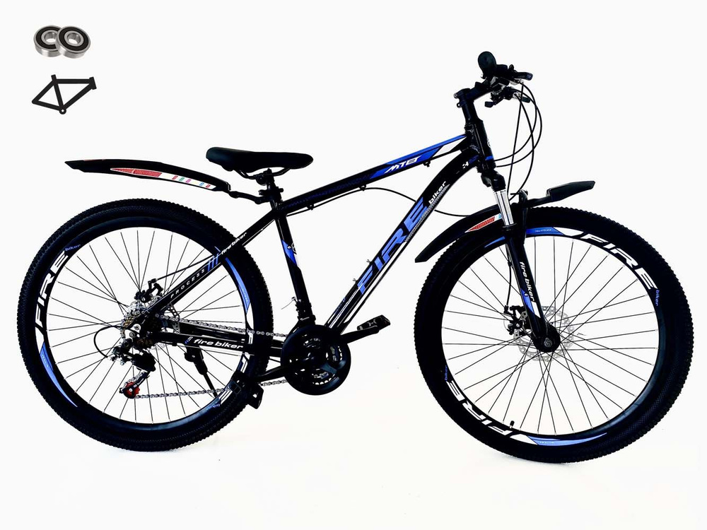 Велосипед алюминиевый взрослый горный 27,5" FIRE 2024 рост 160-180/скоростной/ велик взрослый мужской #1
