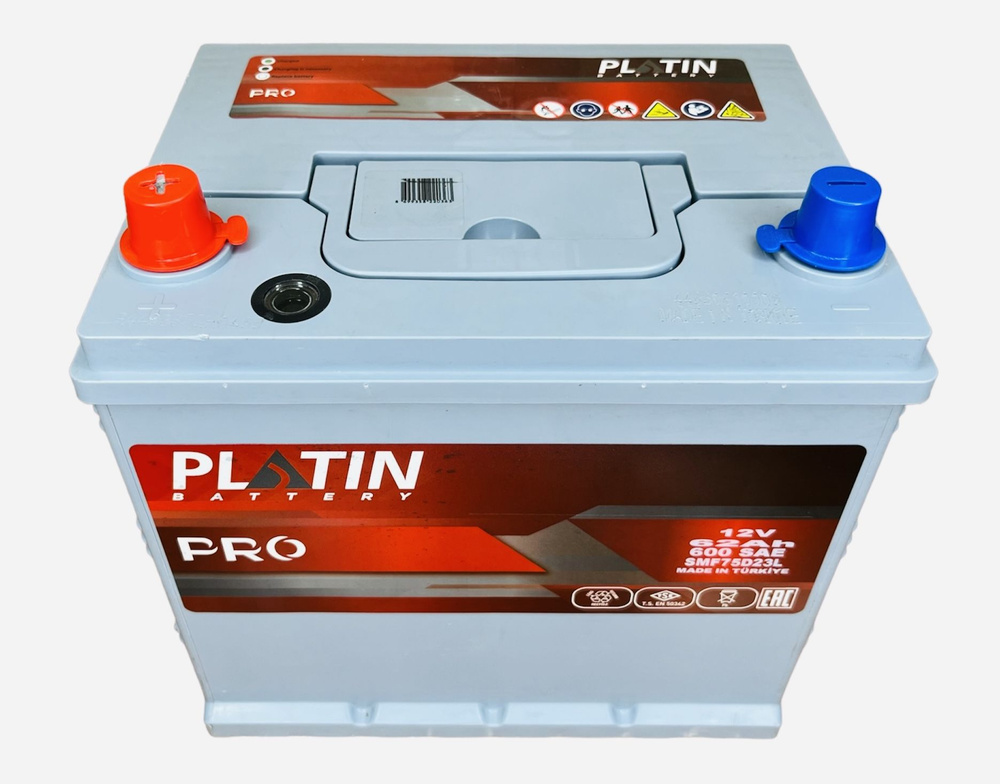 Аккумулятор автомобильный Platin Pro Asia 62 Ач 570 A п.п. SMF 75D23R 232х173х225  #1