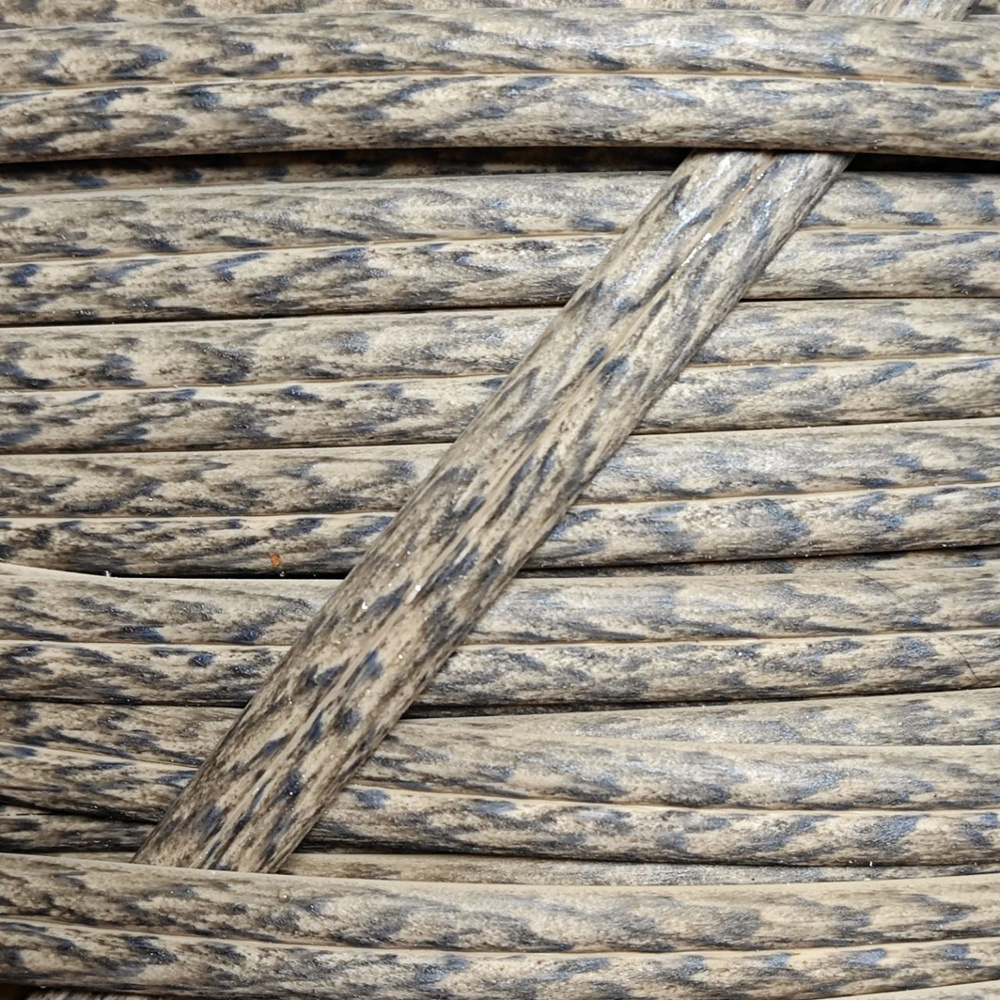 Искусственный ротанг для плетения, ДВОЙНАЯ полутрубка 10 мм, ТИКОВОЕ ДЕРЕВО, 1 кг  #1