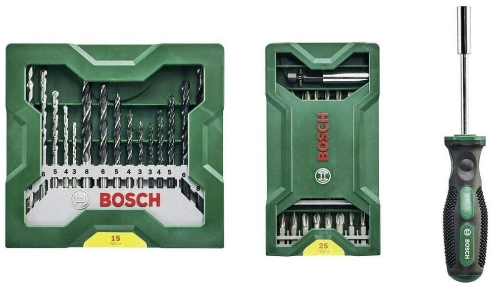 Набор Bosch 2 Mini X-Line + магнитный держатель(отвертка) #1