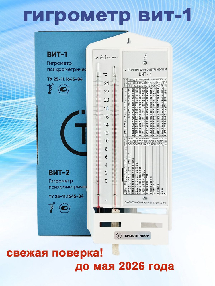 Гигрометр психрометрический Вит-1 с поверкой #1