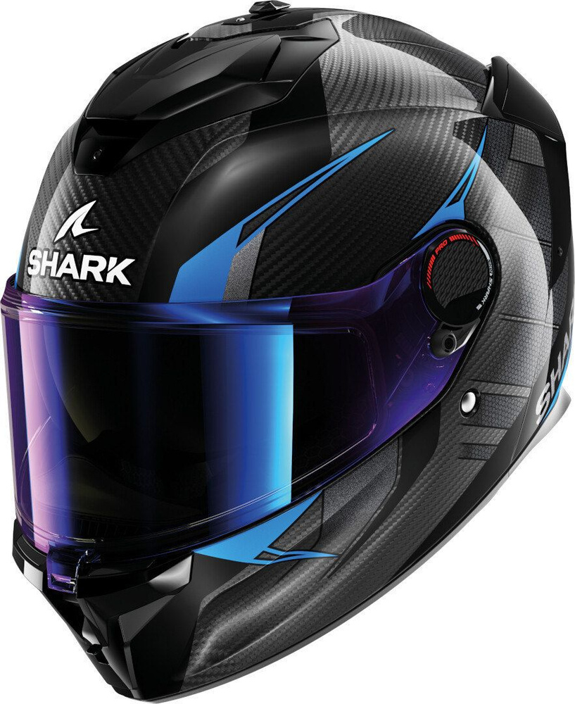 Мотошлем закрытый интеграл SHARK SPARTAN GT PRO KULTRAM CARBON Black/Blue, XL  #1