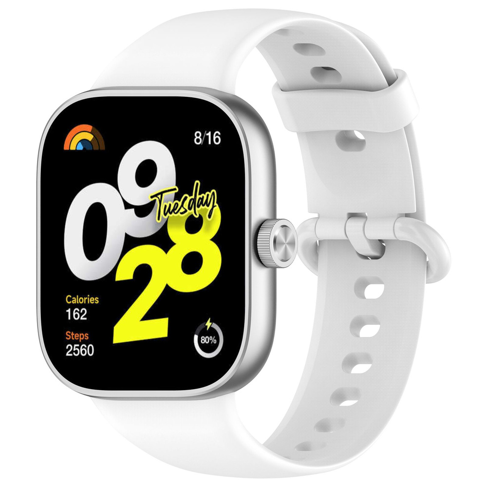 Cиликоновый ремешок для Xiaomi Mi Band 8 Pro / Redmi Watch 4, белый #1