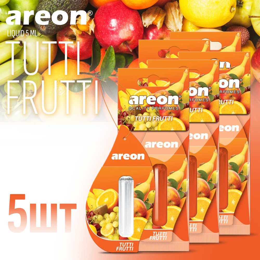 Ароматизатор для автомобиля AREON LIQUID 5ml, Tutti Frutti 5-шт #1
