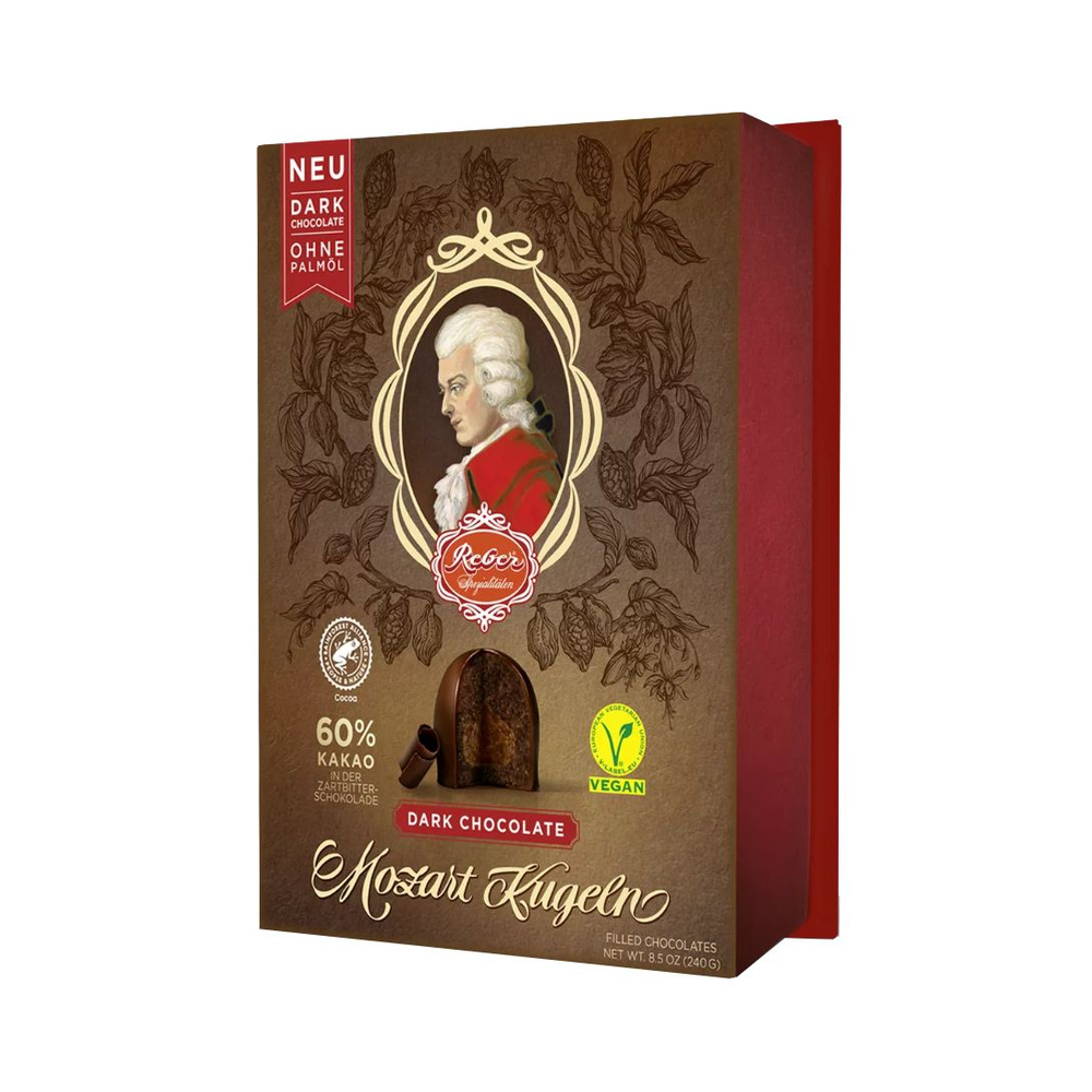 Подарочный набор Reber Mozart Kugeln шоколадные конфеты из горького шоколада с начинкой из орехового #1