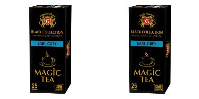 Чай черный Earl Grey Magic Tea Шри-Ланка 2 шт по 25 пакетиков #1