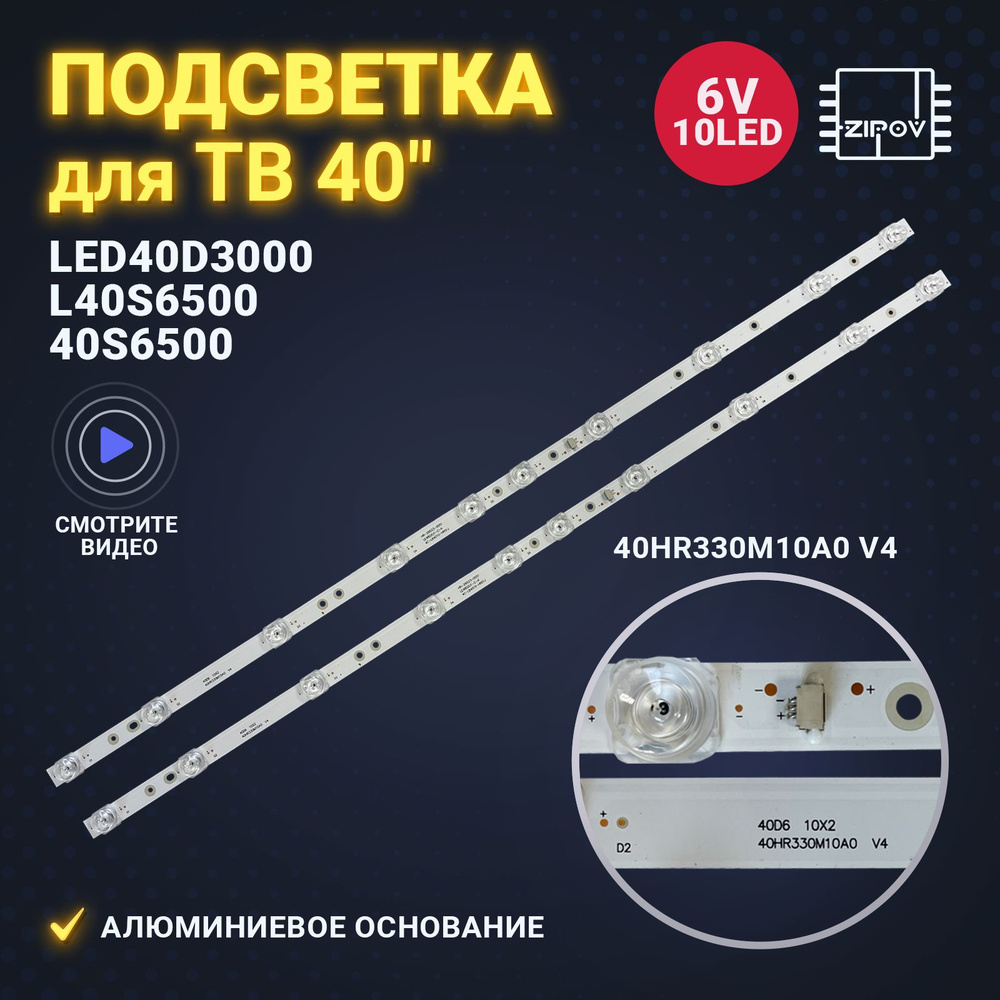 Подсветка для телевизоров TCL LED40D3000 L40S6500, 40S6500 40D640F6F 40L2F 40D610X2 маркировка 40HR330M10A0 #1