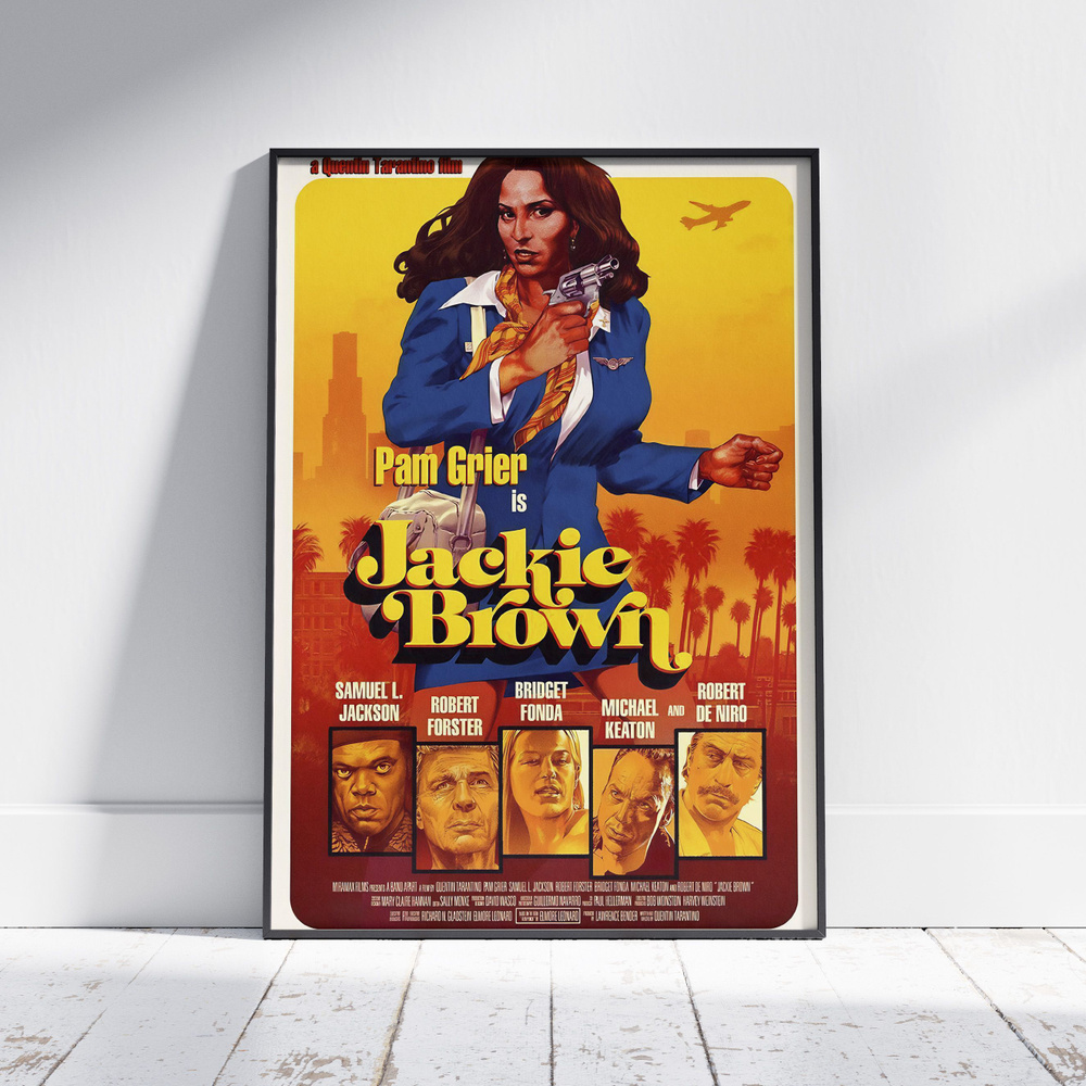 Плакат на стену для интерьера Тарантино (Джеки Браун 2) - Постер по фильму формата А3 (30x42 см)  #1