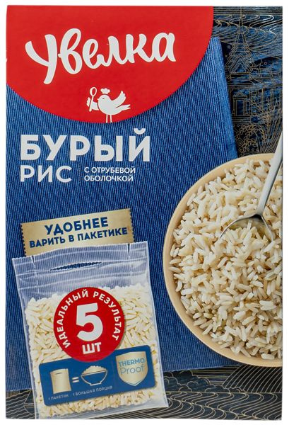 Рис бурый Увелка 5*80 Ресурс кор, 400 г #1