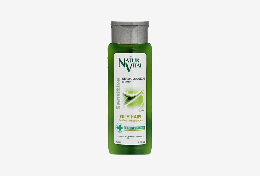 Шампунь для жирных волос Natur Vital Hair Shampoo Lime Oily Hair, 250 мл #1