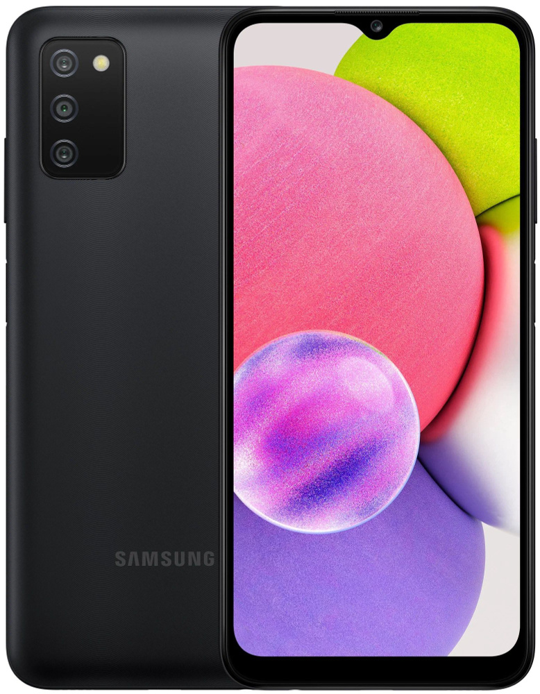 Samsung Смартфон Samsung Galaxy A03s Ростест (EAC) 3/32 ГБ, черный #1