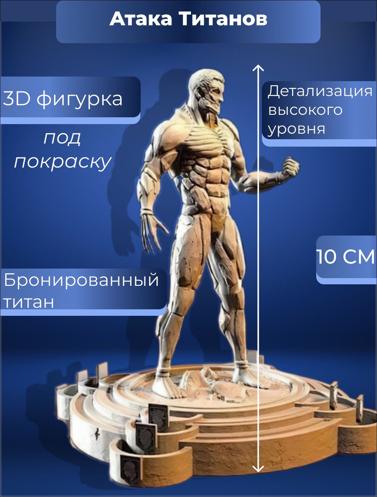 Коллекционная фигурка Бронированный Титан 100мм Атака Титанов / Armored Titan / Attack on Titan Под покраску #1