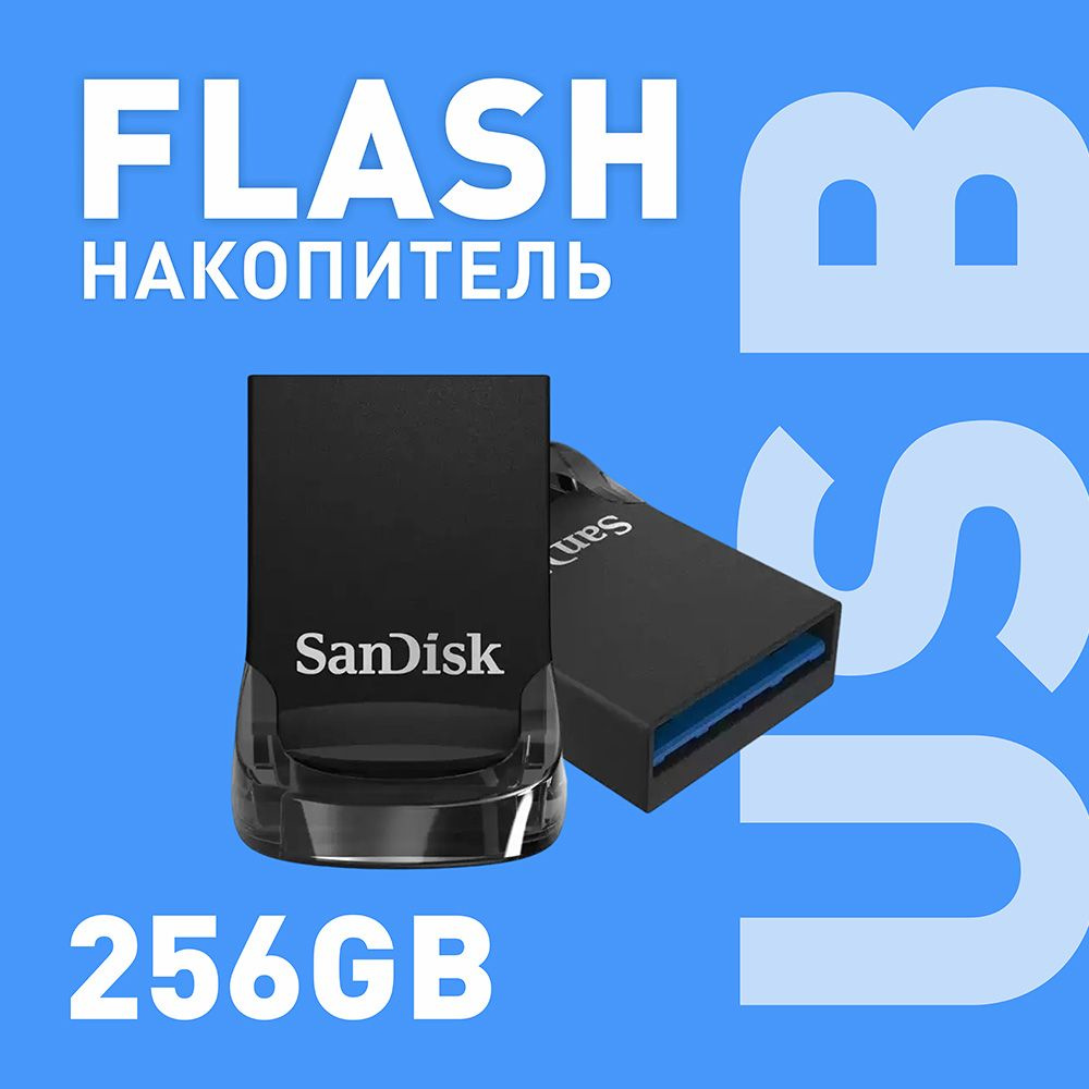 SanDisk USB-флеш-накопитель SDCZ430-G46 256 ГБ, черный #1