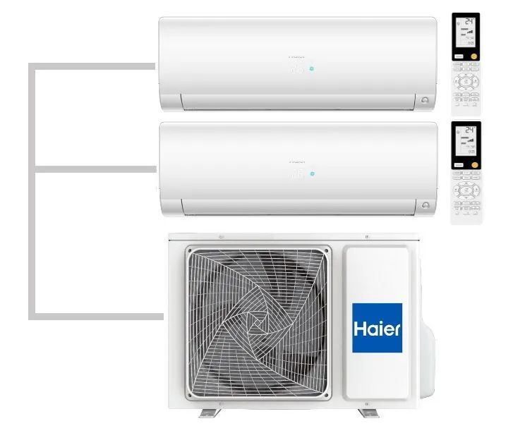 Mульти сплит-система HAIER AS35S2SF2FA-W X 2 / 2U50S2SM1FA #1