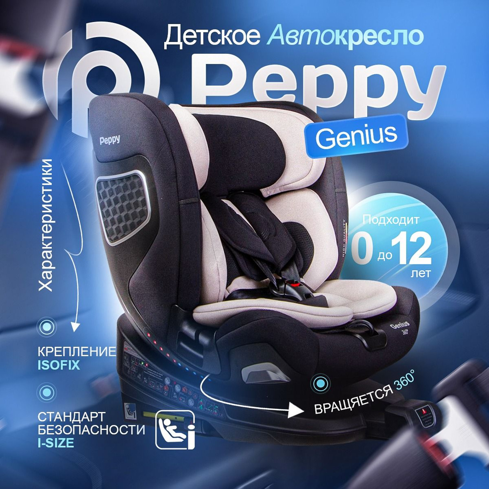 Детское автокресло Peppy Genius i-size 40-150 см Rock #1