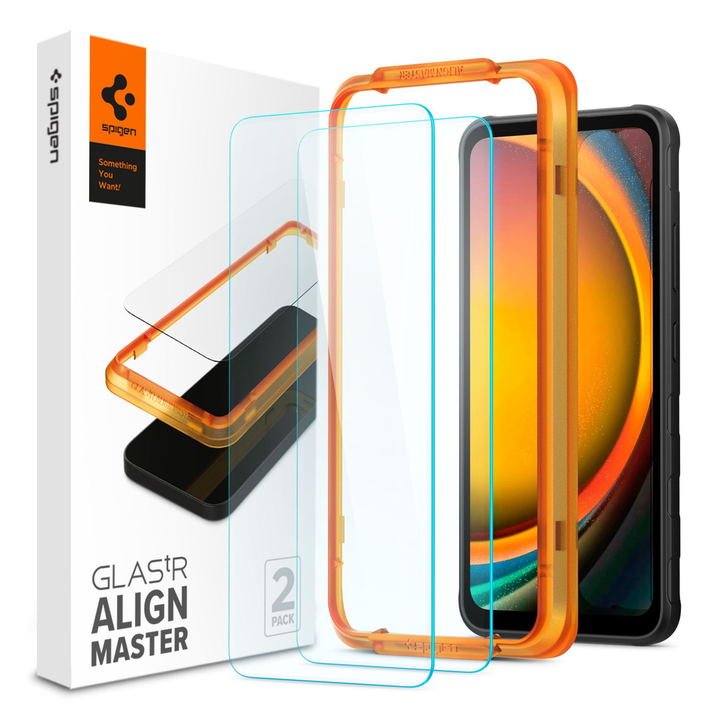 Защитное стекло Spigen на Samsung Galaxy XCover 7 (AGL07581) Glass tR AlignMaster / Спиген Стекло для #1