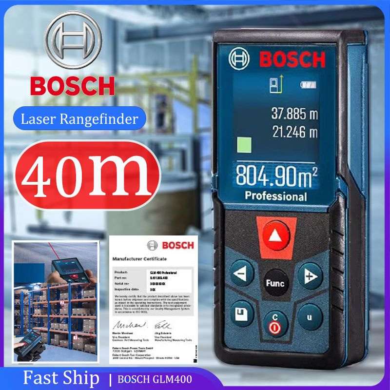 Лазерный дальномер Bosch GLM 400, измерение 40 мм #1