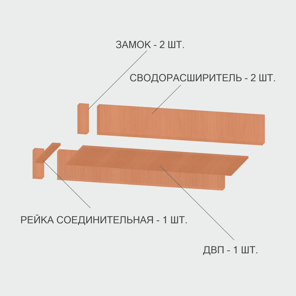 Набор для увеличения размера арок, Лесма Стиль, миланский орех мм  #1