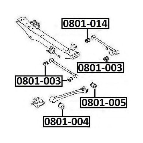 Сайлен блок рычага подвески для автомобиля Subaru, ASVA 0801-014  #1