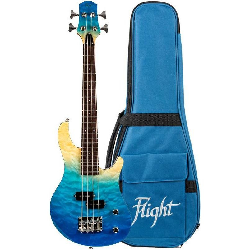 Flight Укулеле Mini Bass TBL 4-струнная, корпус Клен #1