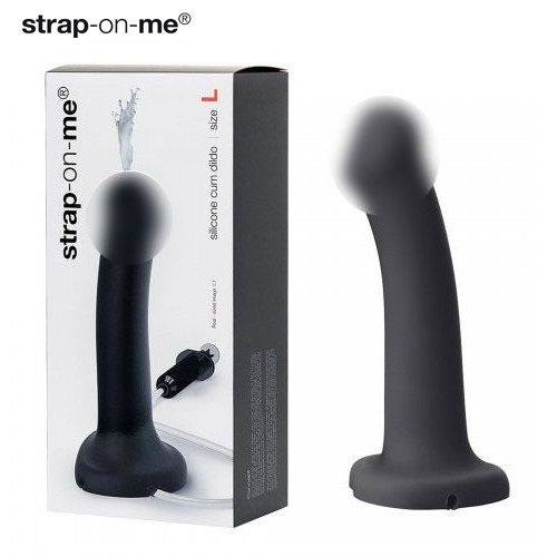 Strap-On-Me Фаллоимитатор Dildo Semi-Realistic с функцией эякуляции, черный (L - 19.6 см х 3.6 см)  #1