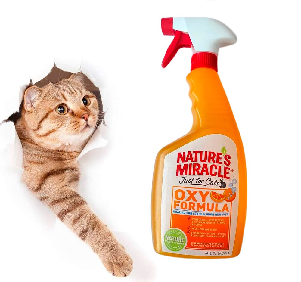 Уничтожитель пятен и запахов для кошек Nature's Miracle Oxy Formula Cat Stain and Odor Remover  #1