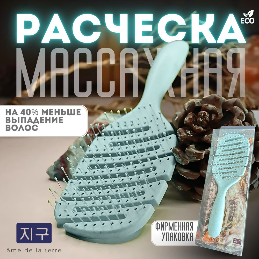 Массажная продувная расческа, антистатическая для распутывания волос, для сушки и укладки мокрых волос #1