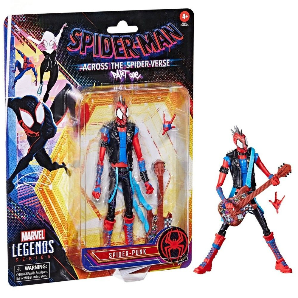 Hasbro фигурки Marvel Legends Series Across the Spider-Verse (Part One) Action Figures Spider-Punk-16cm;Человек-паук #1