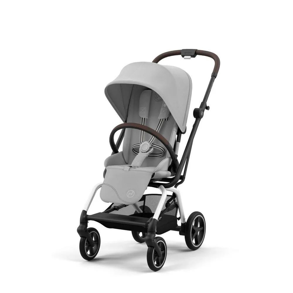 Прогулочная коляска Cybex Eezy S Twist+ 2 2024 Fog Grey на шасси Silver с дождевиком и бампером  #1