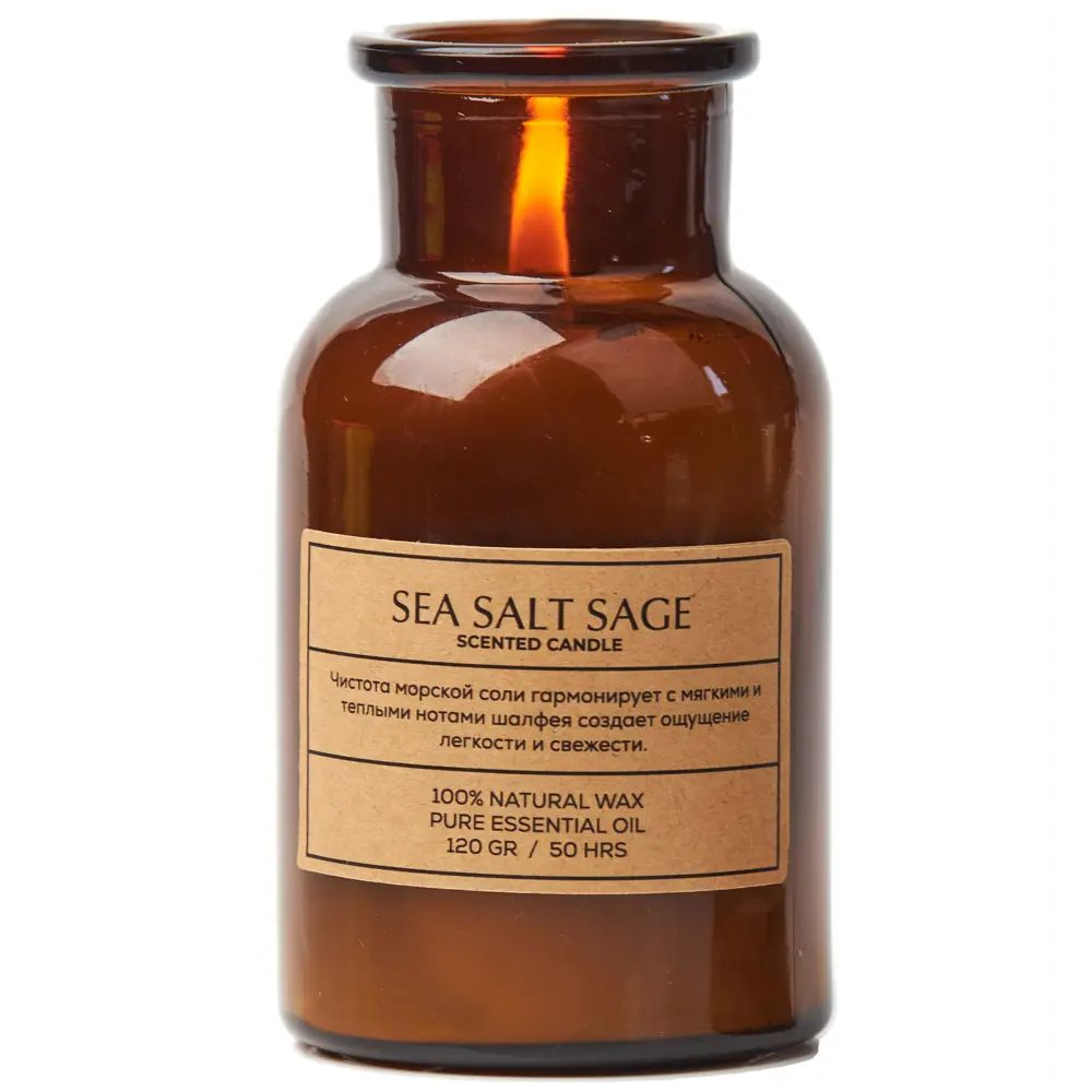 Свеча ароматизированная Sea Salt Sage коричневый 10.5 см #1