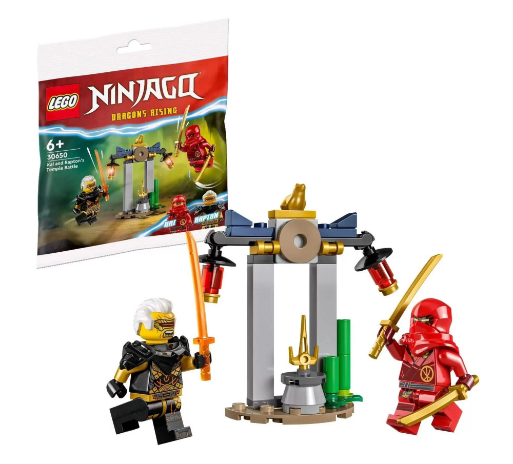 Конструктор пластиковый LEGO Ninjago Битва Кая и Раптона в храме 47 деталей  #1