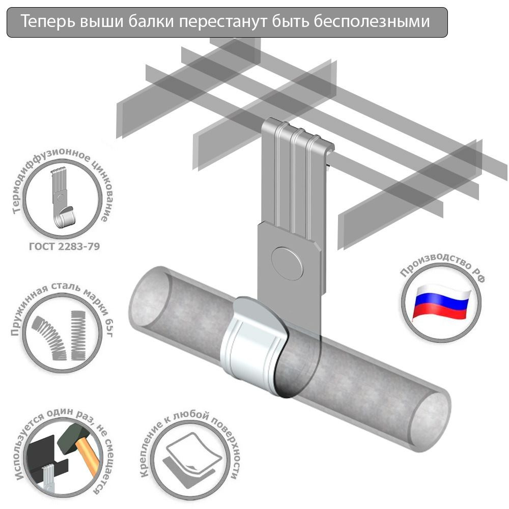 Вертикальный балочный зажим крепление 1-5мм под трубу 20мм (в наборе 5 шт.)  #1