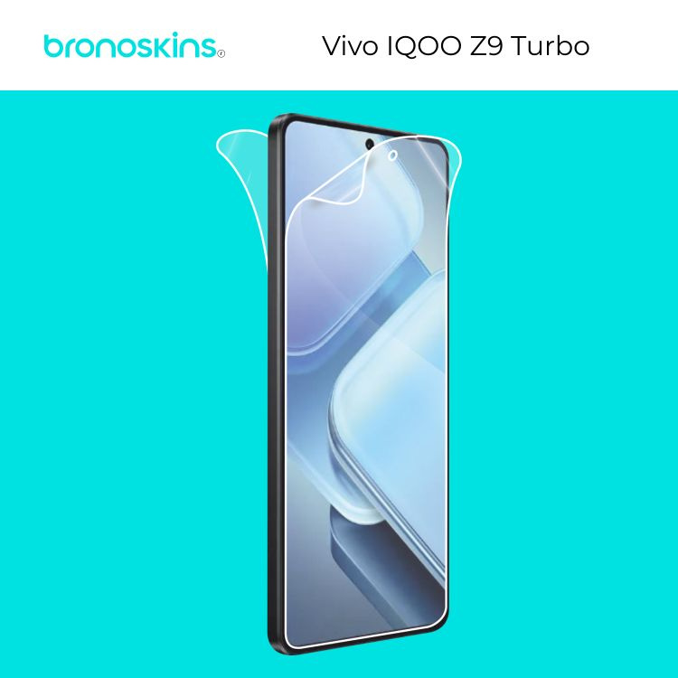 Защитная бронированная пленка на экран и заднюю панель Vivo IQOO Z9 Turbo (Глянцевая)  #1