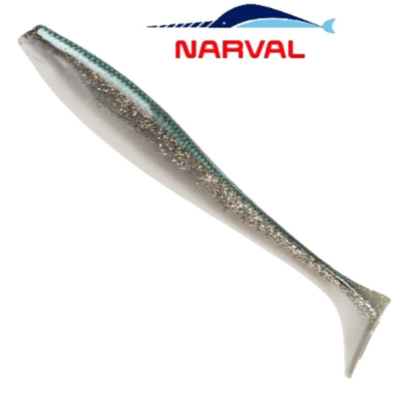 Приманка силиконовая Narval Choppy Tail 18cm цв. #012 John Snow / Виброхвост для джига на судака, щуку #1