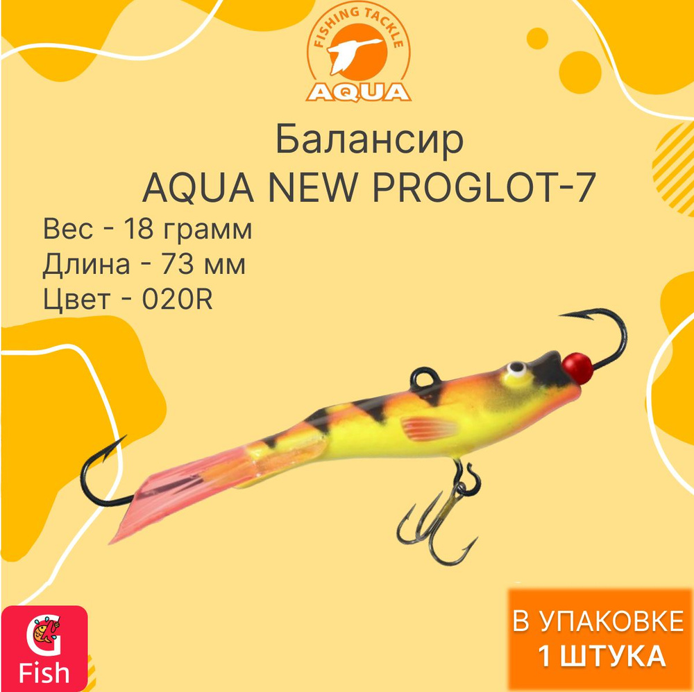 Балансир для рыбалки AQUA PROGLOT-7 73mm цвет 020R #1