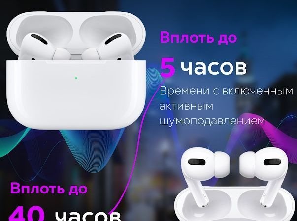 Беспроводные наушники Pro DELUXE , Цвет белый/ Bluetooth наушники/ Гарнитура PRO  #1