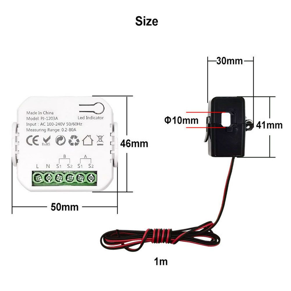 Tuya ZigBee Energy Switch Многофункциональный измеритель напряжения и тока  #1