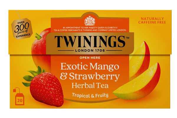 Чай Twinings Exotic Mango & Strawberry Экзотик манго и клубника, 20 пакетиков, 40 г (из Финляндии)  #1