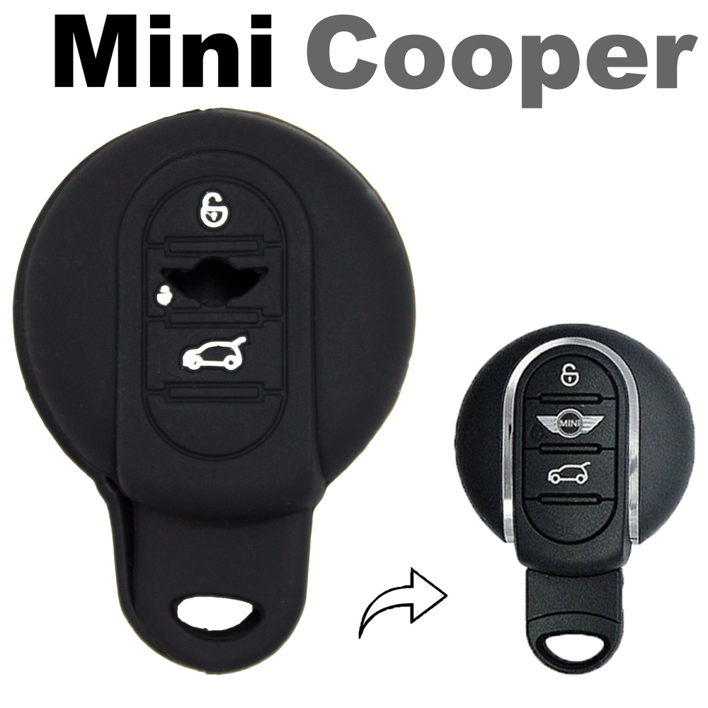 Силиконовый чехол Soft-touch для ключа MINI Cooper #1