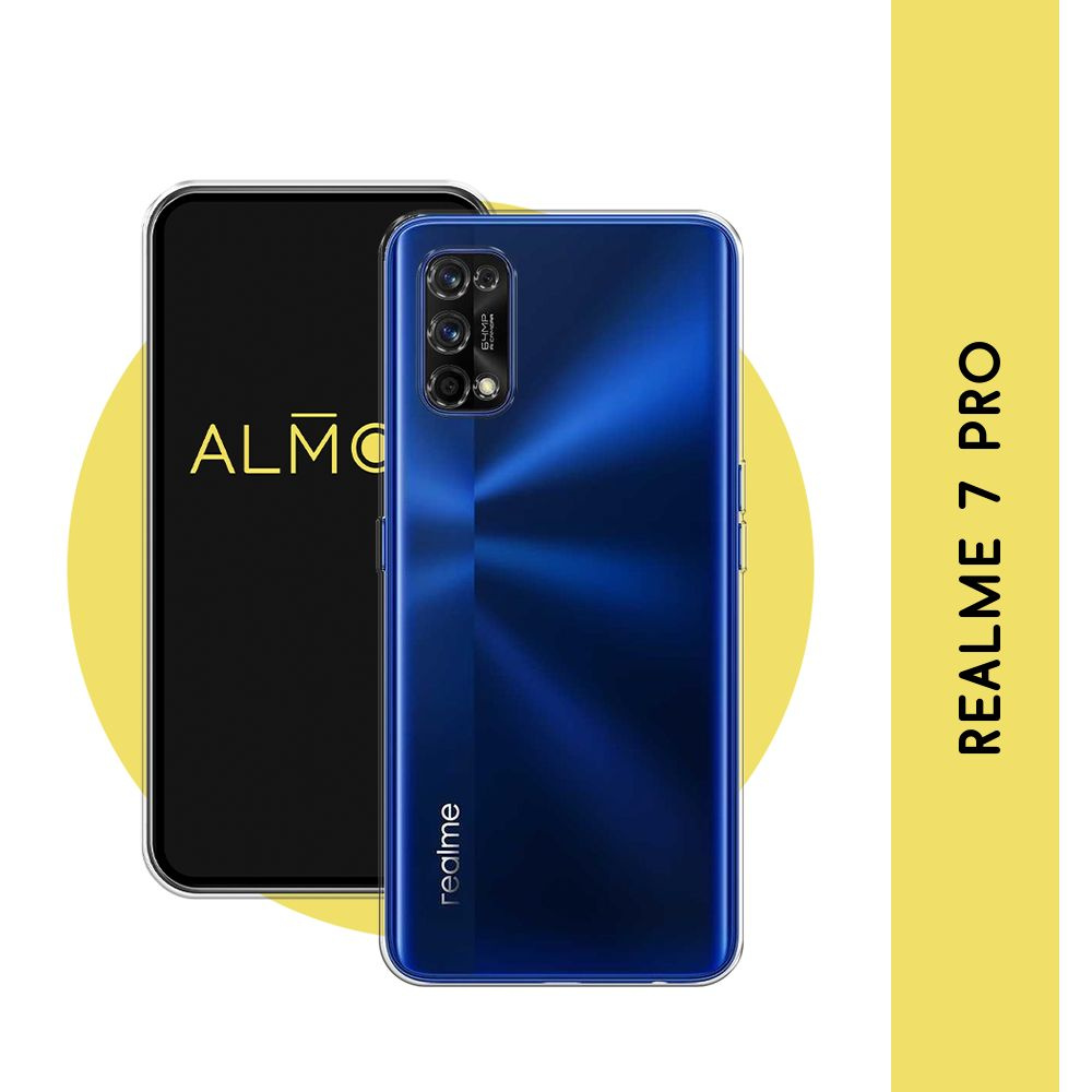 Силиконовый чехол на Realme 7 Pro / Реалми 7 Про, прозрачный #1