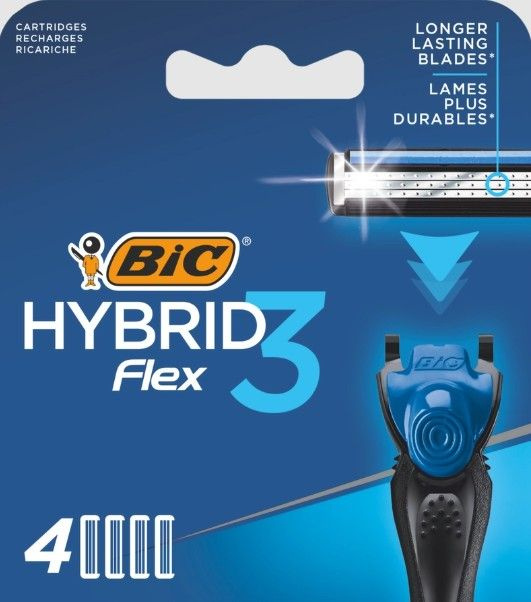 Кассеты для бритья BIC Flex 3 Hybrid, 4 шт. - 2 упаковки #1