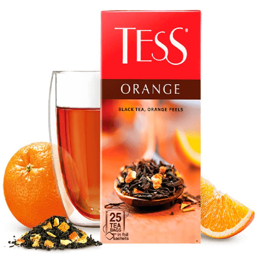 Чай в пакетиках черный Tess ORANGE с цедрой апельсина, 25 шт #1