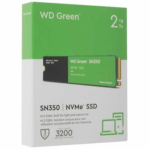 Western Digital 2 ТБ Внутренний SSD-диск SN350 2Tb (WDS200T3G0C) #1