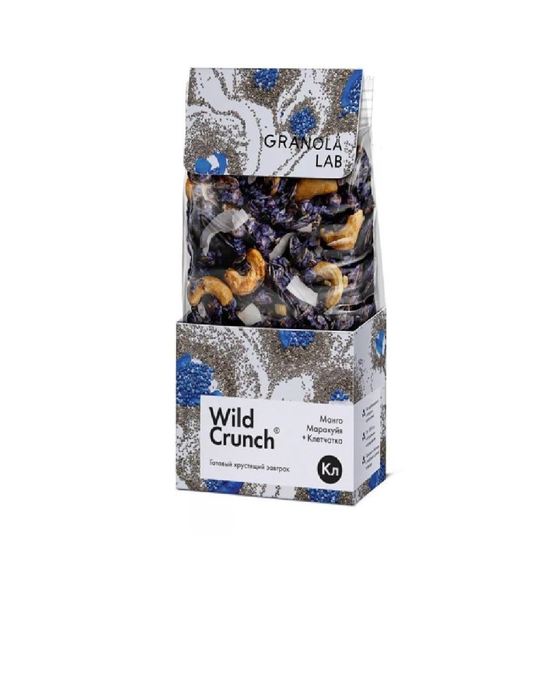 Кранч-гранола Wild Crunch Манго маракуйя + клетчатка, Granola.Lab, 260 г, Россия  #1