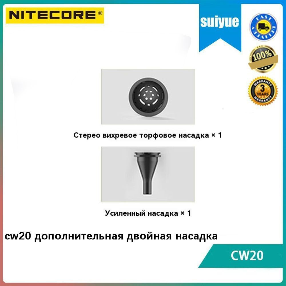 NITECORE Портативный вентилятор CW20, черный матовый, светло-серый  #1