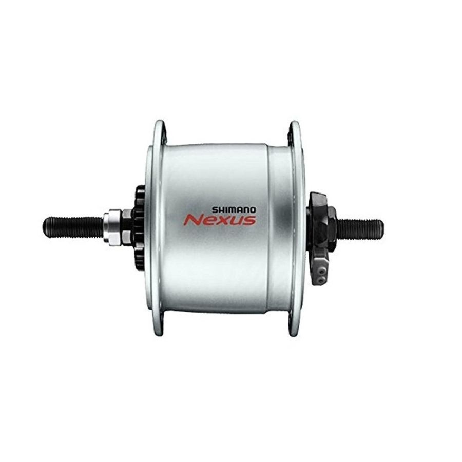 Втулка динамо Shimano C6000 36H 6V-3W под роллер HIGH 100x140мм без гаек и шайб серебро  #1